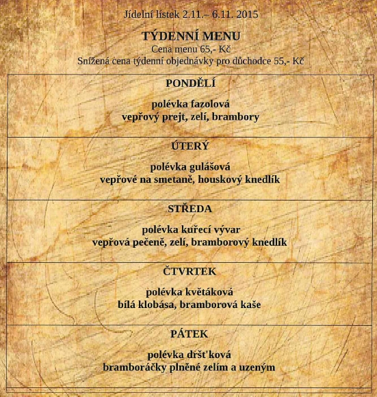 tydenni menu 20151102