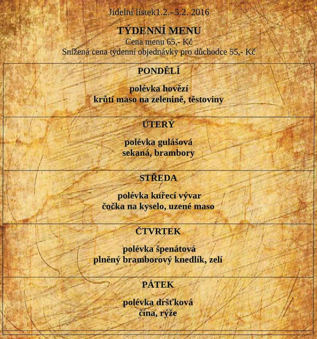 tydenni menu 20160201