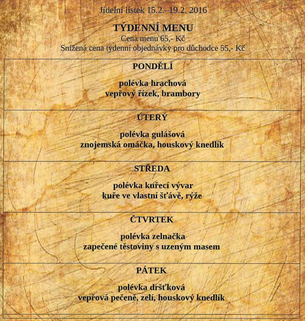 tydenni menu 20160215