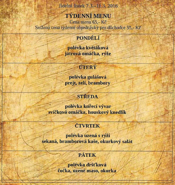 tydenni menu 20160307