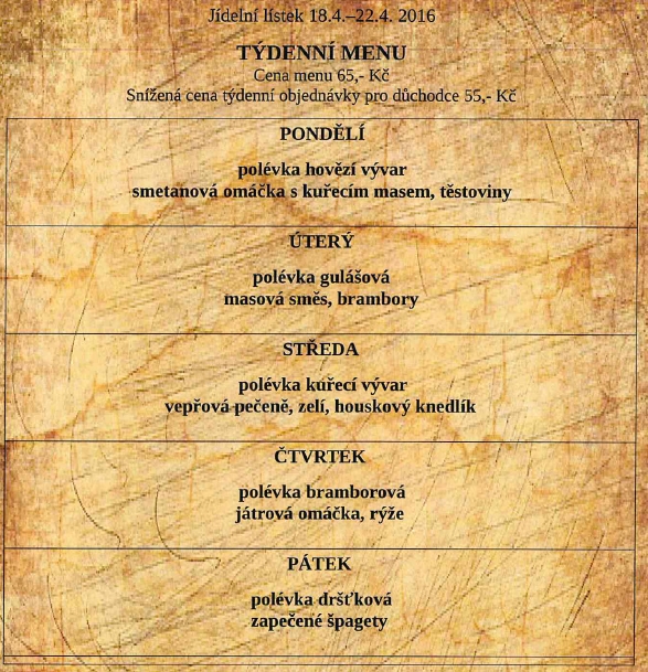 tydenni menu 20160418