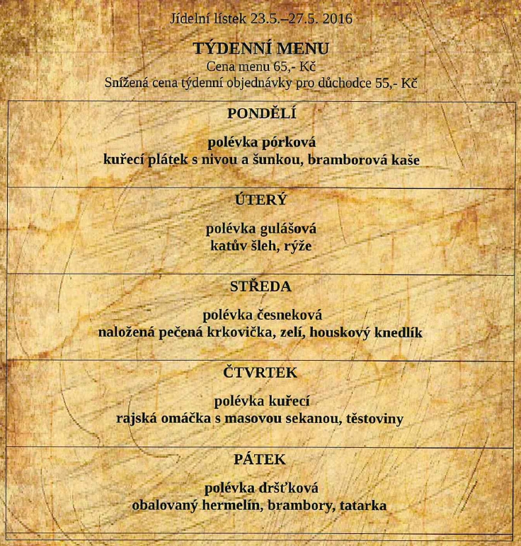 tydenni menu 20160523