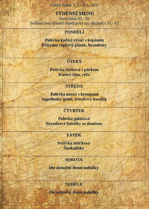 tydenni menu 20170102