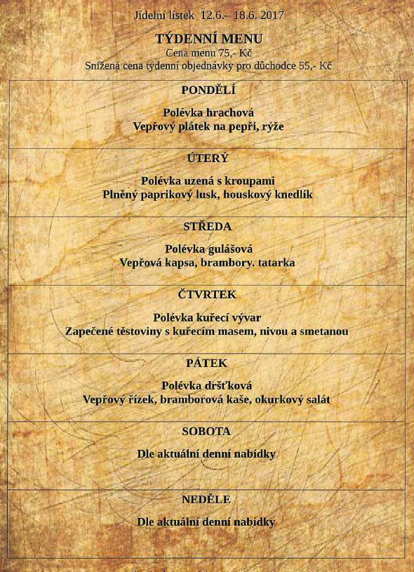 tydenni menu 20170612