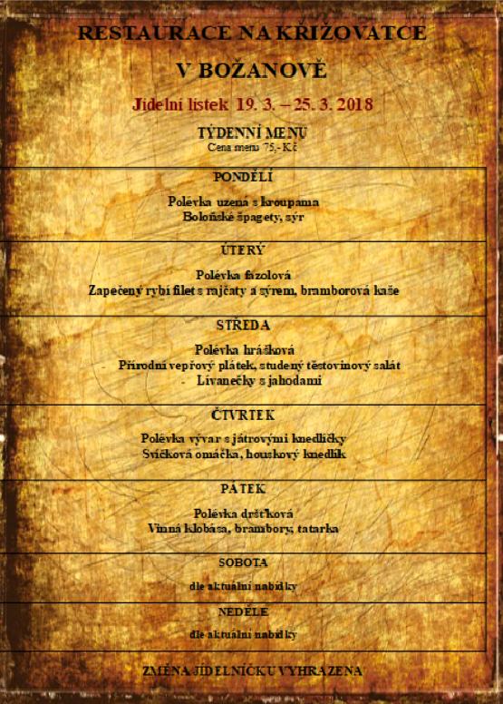 tydenni menu 20180319