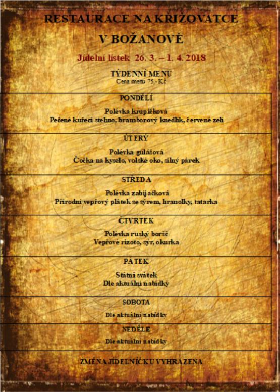 tydenni menu 20180326