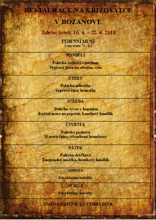 tydenni menu 20180416